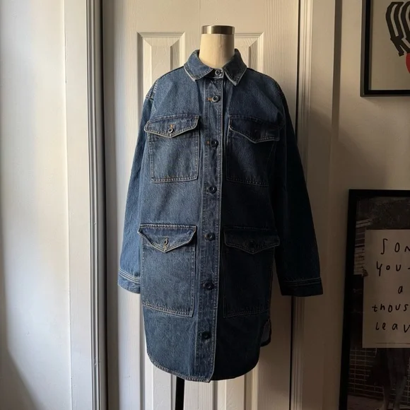 Madewell Denim Oversized Chore Coat in Laurelton Wash - Picture 5 of 8